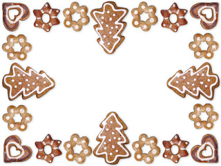 Christmas gingerbread cookie frame