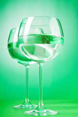 Wine concept with gradient background