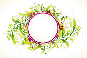Frame with Floral Background