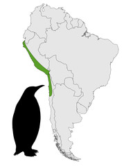 Humboldt-Pinguin Verbreitungskarte