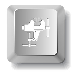 Clamp. Vector computer key.