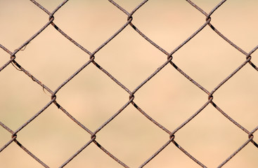 Fototapeta premium Metal chainlink fence