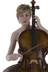 Obraz na płótnie Canvas Woman with Cello