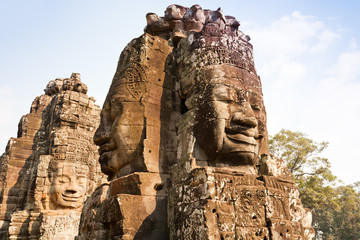 Smiling face at Bayon temple, Cambodia