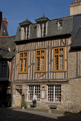 Fototapeta na wymiar Les maisons médiévales à colombage du centre historique de Renne