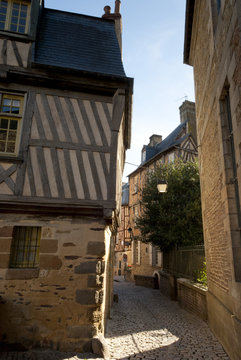 Les maisons médiévales à colombage du centre historique de Renne