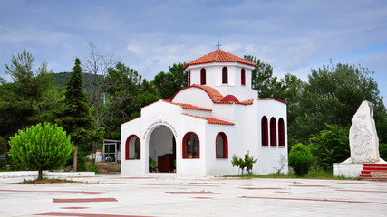 Fototapeta na wymiar Greek church, island Thassos, Greece