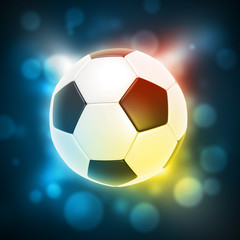 Naklejka premium Glowing soccer ball