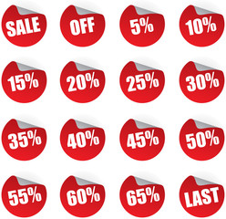 discount stickers set