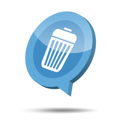 3d trash bin icon