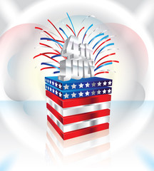 Happy 4th July vector illustration