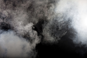 White smoke on black background. Isolated. - 31357109