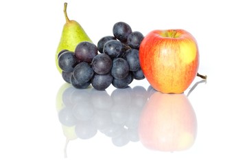 Birne, Trauben, Apfel