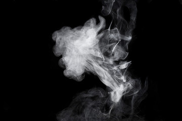 White smoke on black background. Isolated. - 31357171