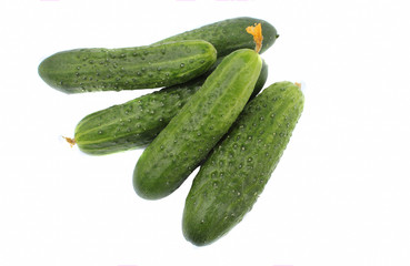 cucumbers  white background