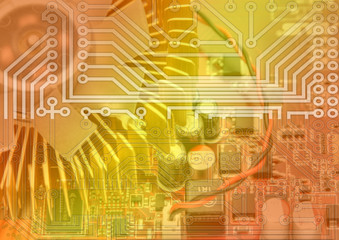 Electric board for installation of the electronic scheme