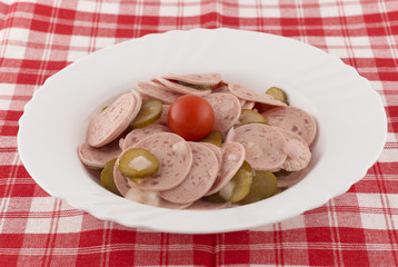 special bavarian sausage salad