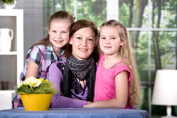 mother and daughter's portrait