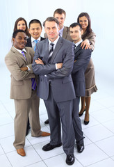 multi ethnic mixed adults corporate business people team