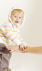 standing little girl