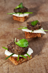 mini sandwiches made with whole grain bread