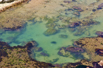Closup del mare di Sicilia - Scala dei turchi di Agrigento