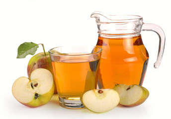 apple juice and fruit