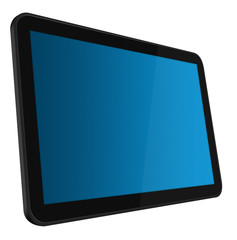 LCD Touch Screen Tablet with clipping path