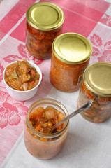 Canned vegetables homemade. Home canning