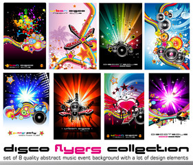8 Quality Background for Discoteque Event Flyers
