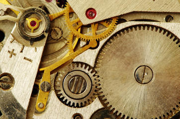 Fototapeta na wymiar clock mechanism