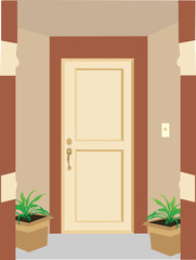 Doorway accented by plant