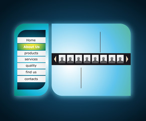 Naklejka premium Technology and Business Style Website template