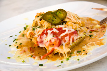 Mexikanische Platte mit Hackfkleisch,mit Chili