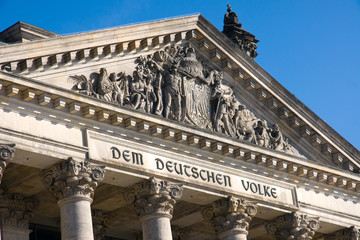 Fototapeta premium Detail of the Reichstag