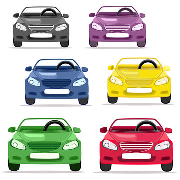 car convertible in different colors