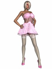 Woman with Sexy Clothing