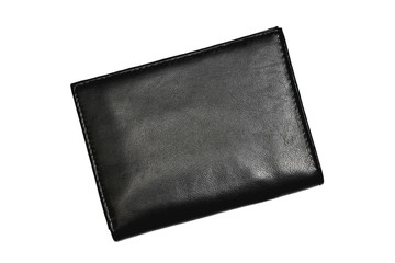 A Black wallet isolated on white