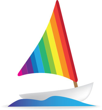 yact or boat icon illustration