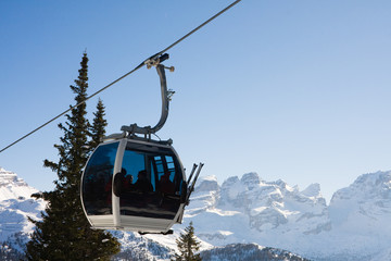 Obraz premium Ski resort Madonna di Campiglio. Italy..