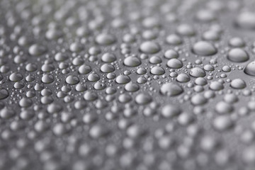 water drop on a gray surface