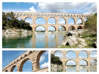 Crédence de cuisine en verre imprimé Monument artistique Le pont du Gard
