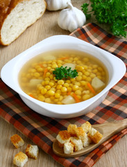 Pea soup.