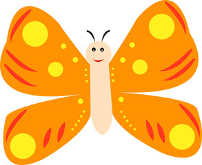 happy butterfly - vector