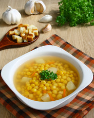 Pea soup.