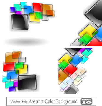 the vector abstract color background set