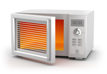 Obraz premium Microwave oven isolated on white. My own design