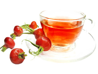 fruit tea with wild rose hip extract