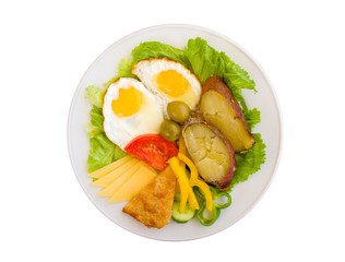 Breakfast in a plate