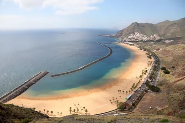 Deurstickers Playa de las Teresitas, Canary Island Tenerife, Spain © philipus